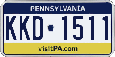 PA license plate KKD1511