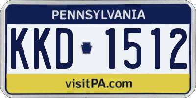PA license plate KKD1512