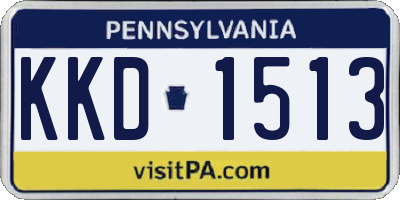 PA license plate KKD1513