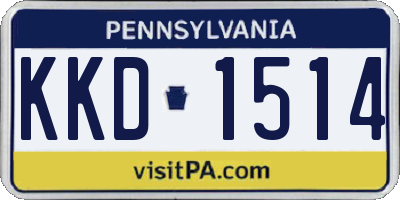 PA license plate KKD1514