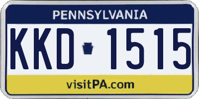 PA license plate KKD1515