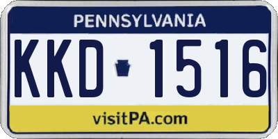 PA license plate KKD1516