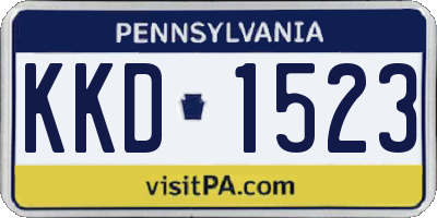 PA license plate KKD1523
