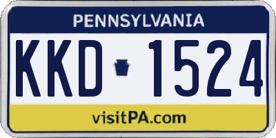 PA license plate KKD1524