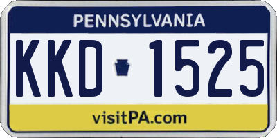 PA license plate KKD1525