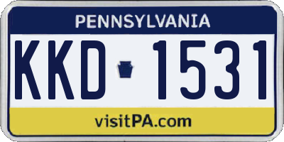 PA license plate KKD1531
