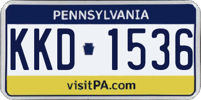 PA license plate KKD1536