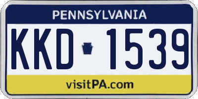 PA license plate KKD1539