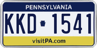 PA license plate KKD1541