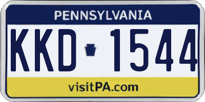 PA license plate KKD1544