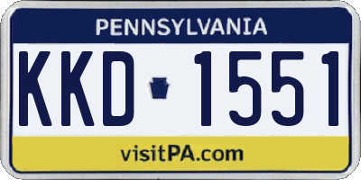 PA license plate KKD1551
