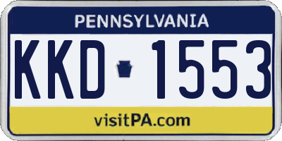 PA license plate KKD1553