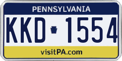 PA license plate KKD1554
