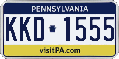 PA license plate KKD1555