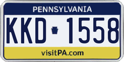 PA license plate KKD1558