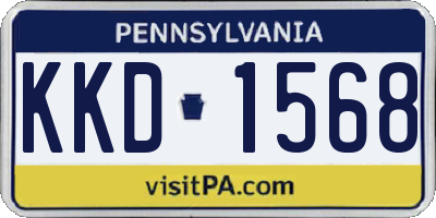 PA license plate KKD1568