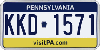 PA license plate KKD1571