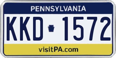 PA license plate KKD1572