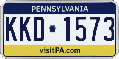 PA license plate KKD1573