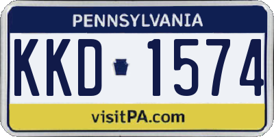 PA license plate KKD1574