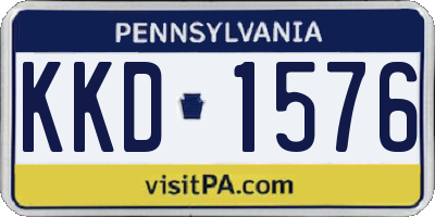 PA license plate KKD1576
