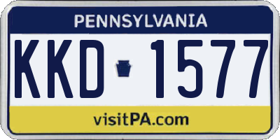PA license plate KKD1577