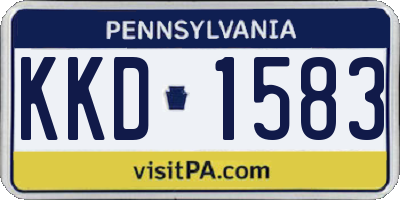 PA license plate KKD1583