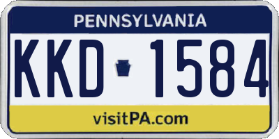 PA license plate KKD1584