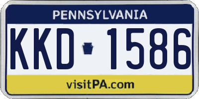 PA license plate KKD1586