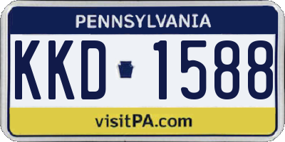 PA license plate KKD1588