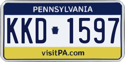 PA license plate KKD1597