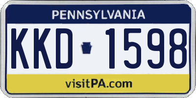 PA license plate KKD1598