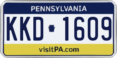PA license plate KKD1609