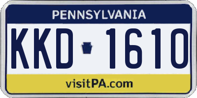 PA license plate KKD1610