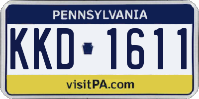 PA license plate KKD1611