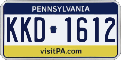 PA license plate KKD1612