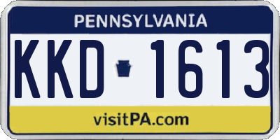 PA license plate KKD1613