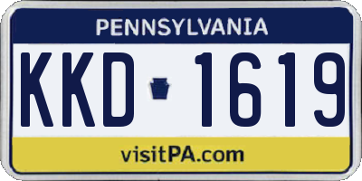 PA license plate KKD1619