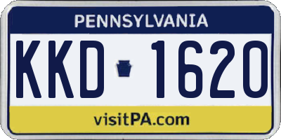 PA license plate KKD1620