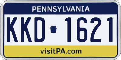 PA license plate KKD1621