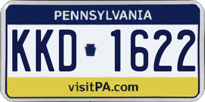 PA license plate KKD1622