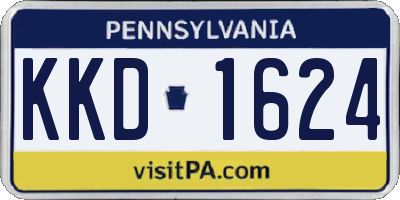 PA license plate KKD1624