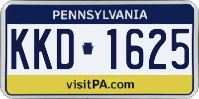 PA license plate KKD1625