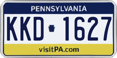 PA license plate KKD1627