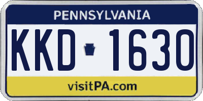 PA license plate KKD1630