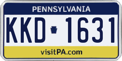 PA license plate KKD1631