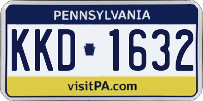 PA license plate KKD1632