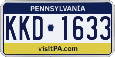 PA license plate KKD1633