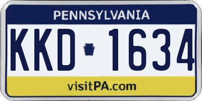 PA license plate KKD1634