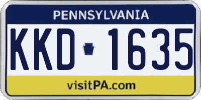 PA license plate KKD1635